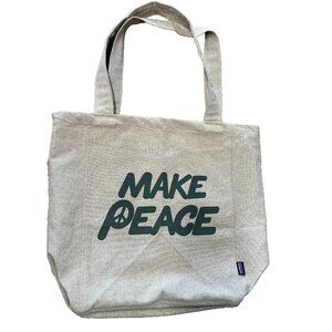 Brand new Patagonia large market tote bag "Make Peace" recycled fair trade